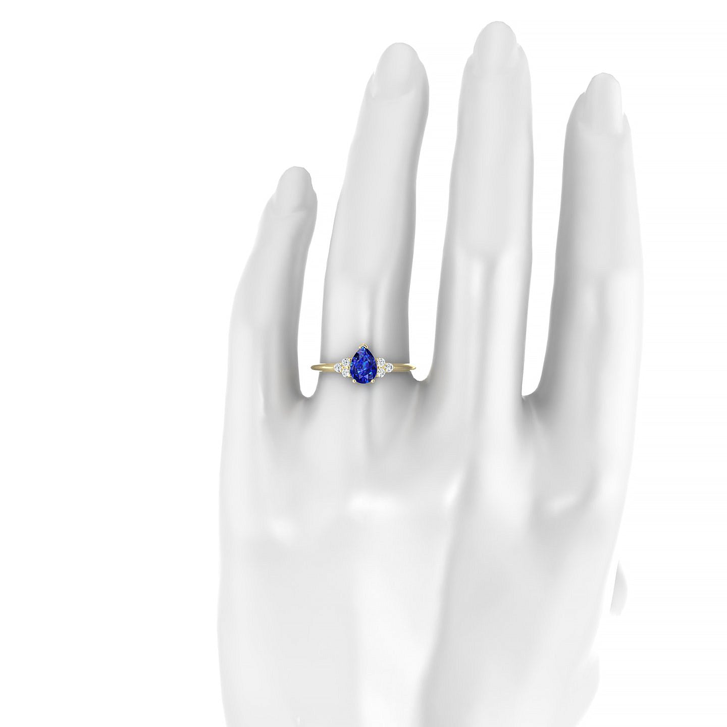 Mirage | 18k Yellow Gold 7 x 5 mm Pear Sapphire Ring