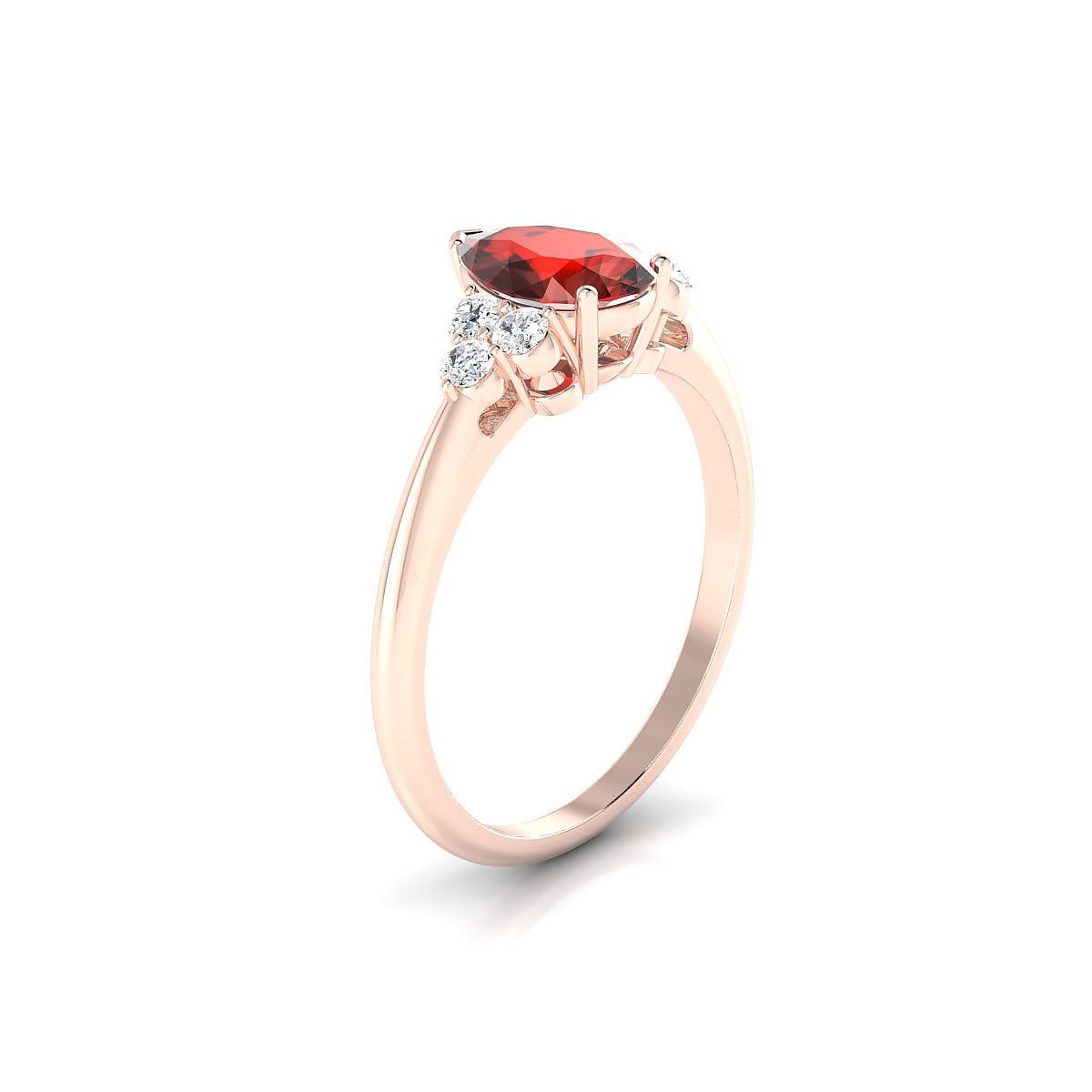 Mirage | 18k Rose Gold 8 x 6 mm Pear Garnet Ring