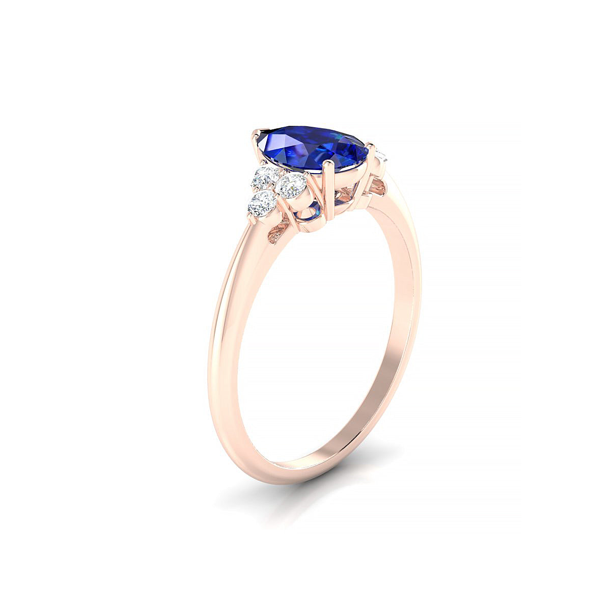 Mirage | 18k Rose Gold 8 x 6 mm Pear Sapphire Ring