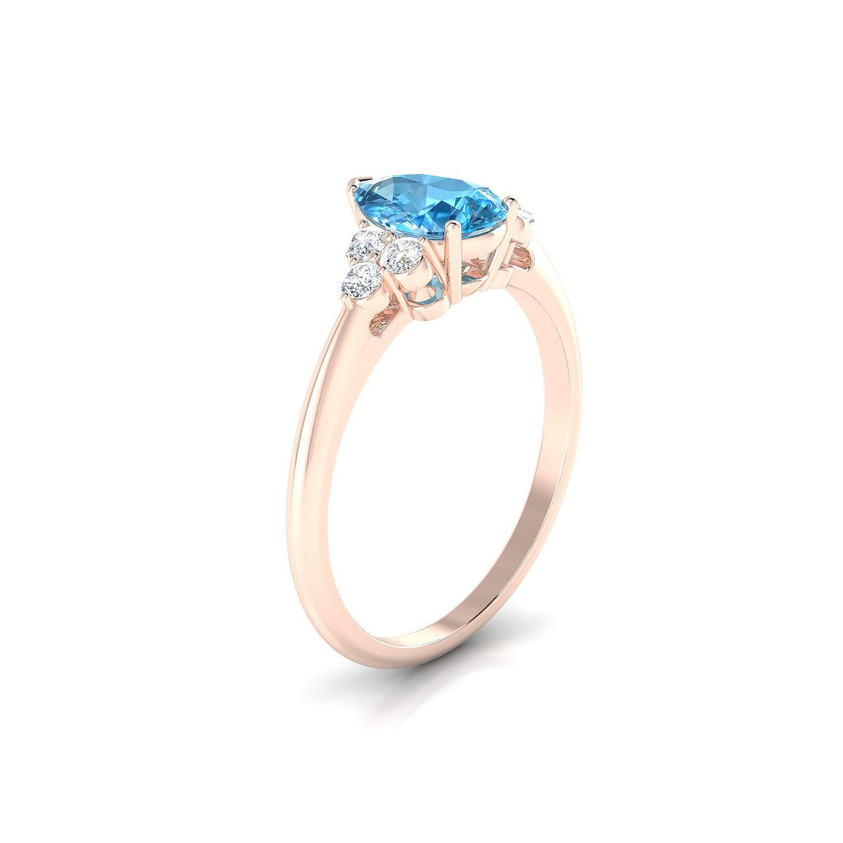 Mirage | 18k Rose Gold 8 x 6 mm Pear Topaz Ring