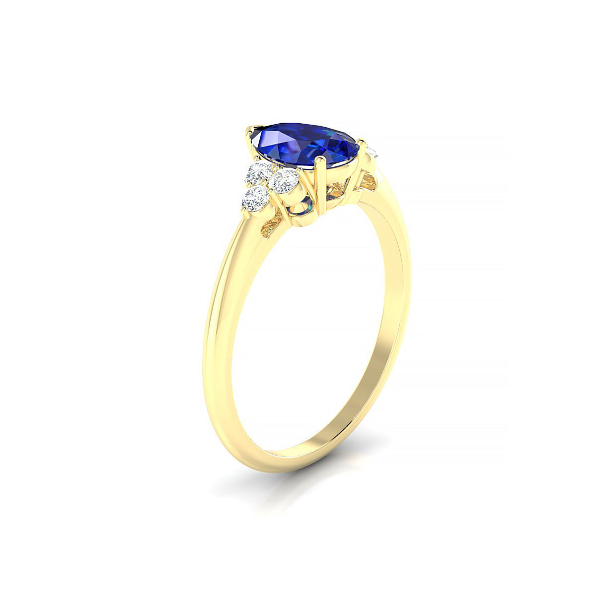 Mirage | 18k Yellow Gold 8 x 6 mm Pear Sapphire Ring