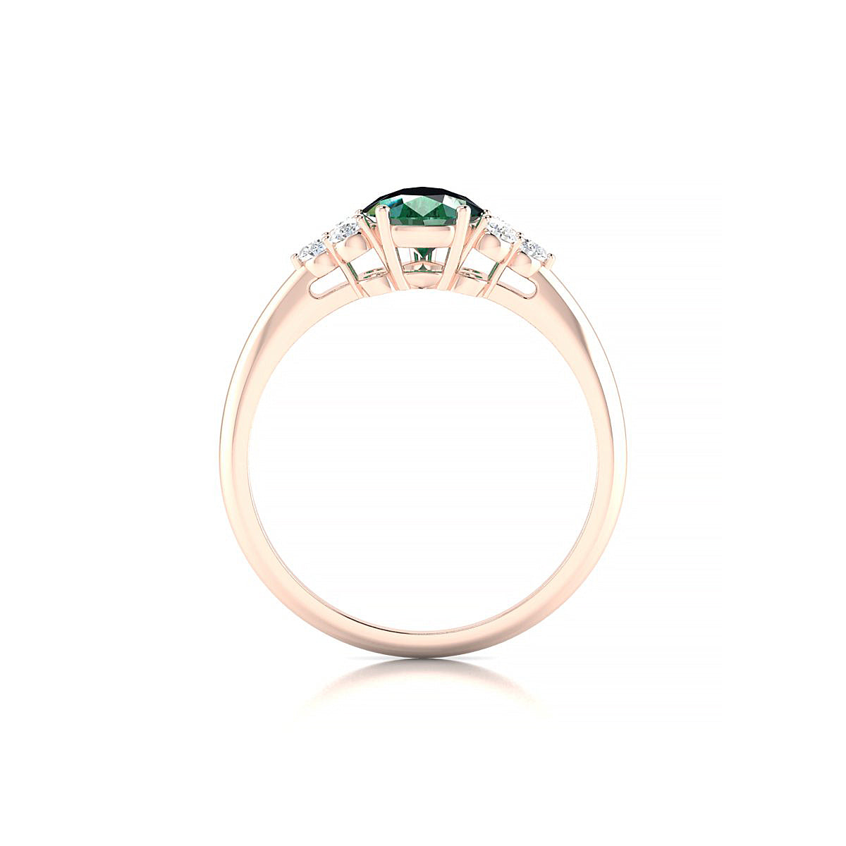 Mirage | 18k Rose Gold 8 x 6 mm Pear Emerald Ring