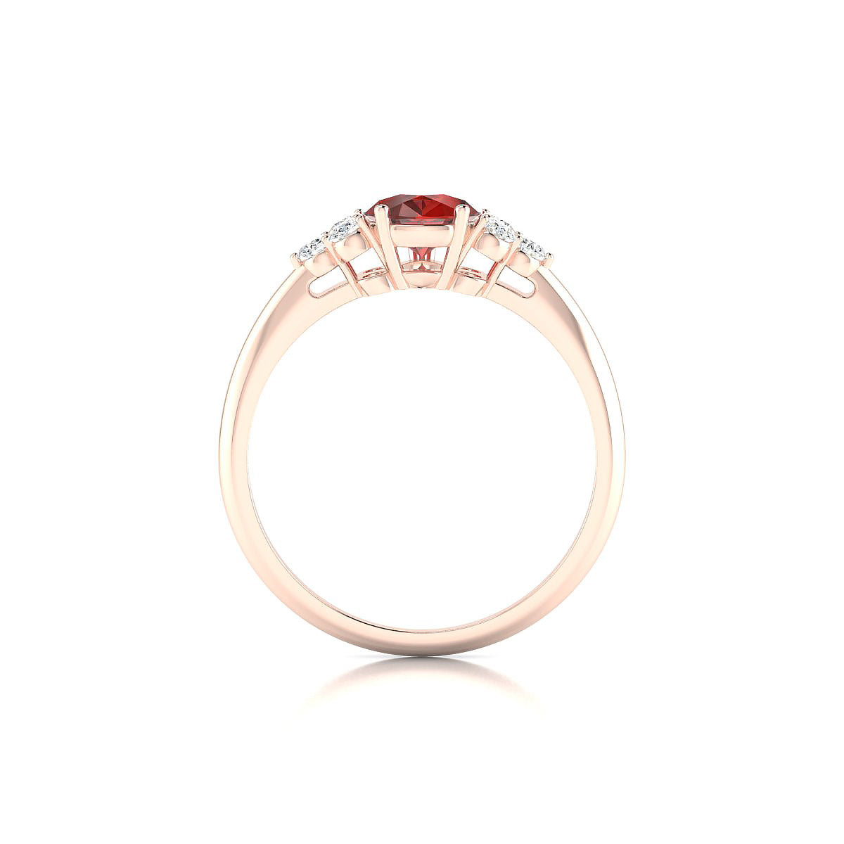 Mirage | 18k Rose Gold 8 x 6 mm Pear Garnet Ring