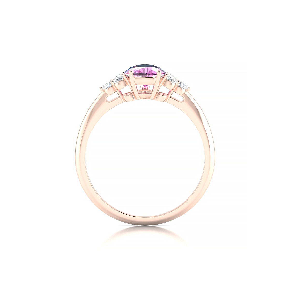 Mirage | 18k Rose Gold 8 x 6 mm Pear Pink Sapphire Ring
