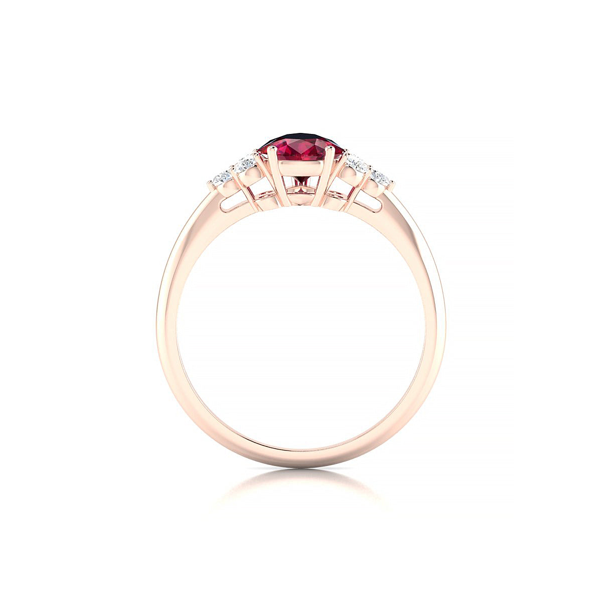 Mirage | 18k Rose Gold 8 x 6 mm Pear Ruby Ring