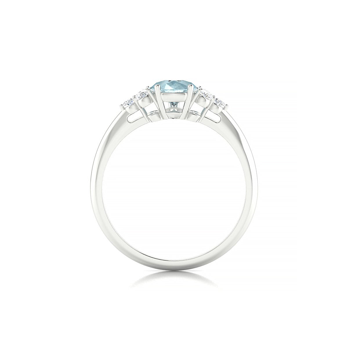 Mirage | 18k White Gold 8 x 6 mm Pear Aquamarine Ring