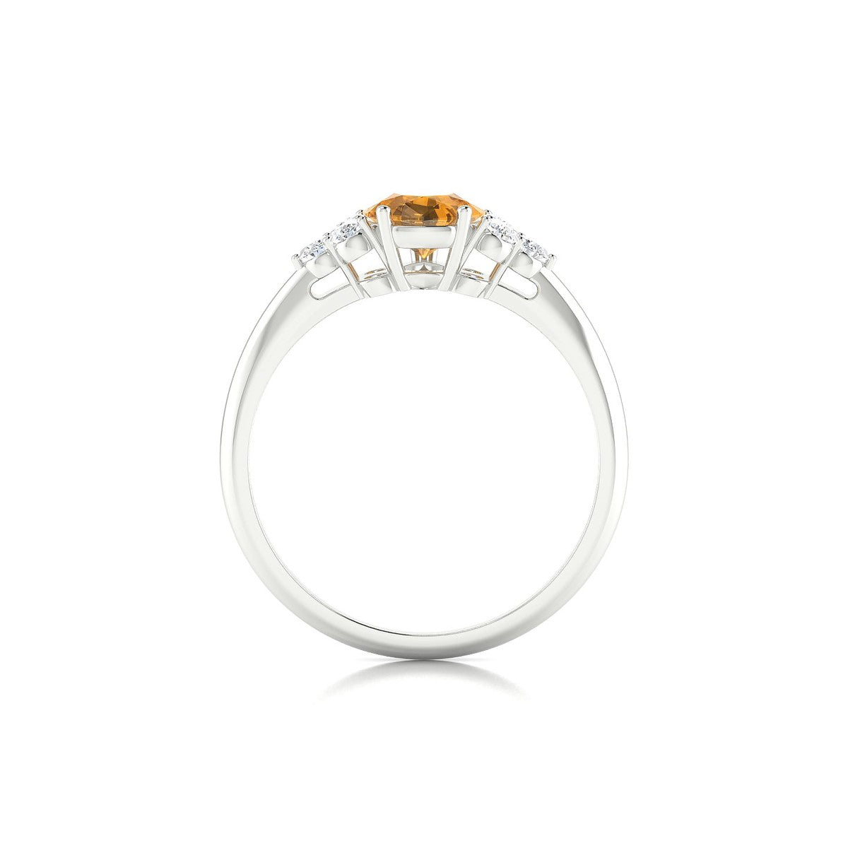 Mirage | 18k White Gold 8 x 6 mm Pear Citrine Ring
