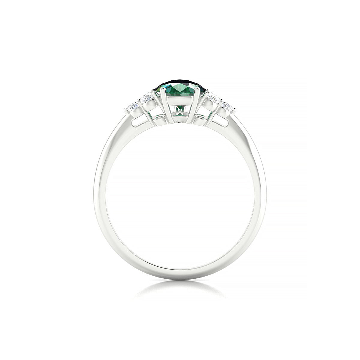 Mirage | 18k White Gold 8 x 6 mm Pear Emerald Ring
