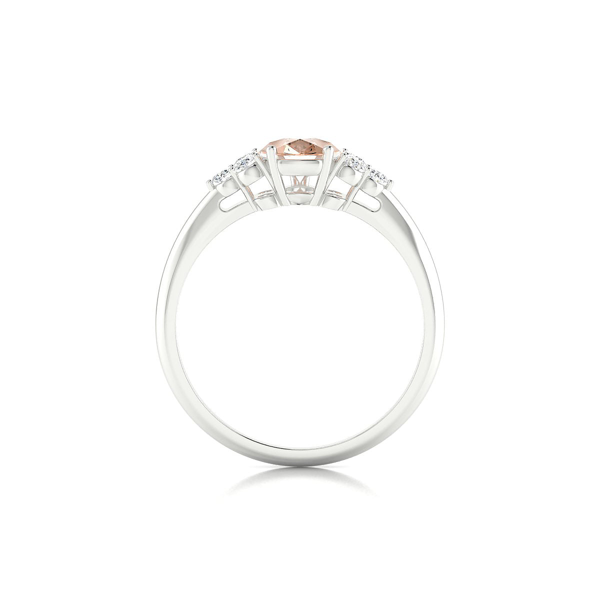 Mirage | 18k White Gold 8 x 6 mm Pear Morganite Ring