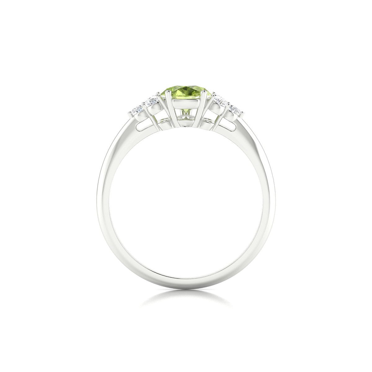 Mirage | 18k White Gold 8 x 6 mm Pear Peridot Ring