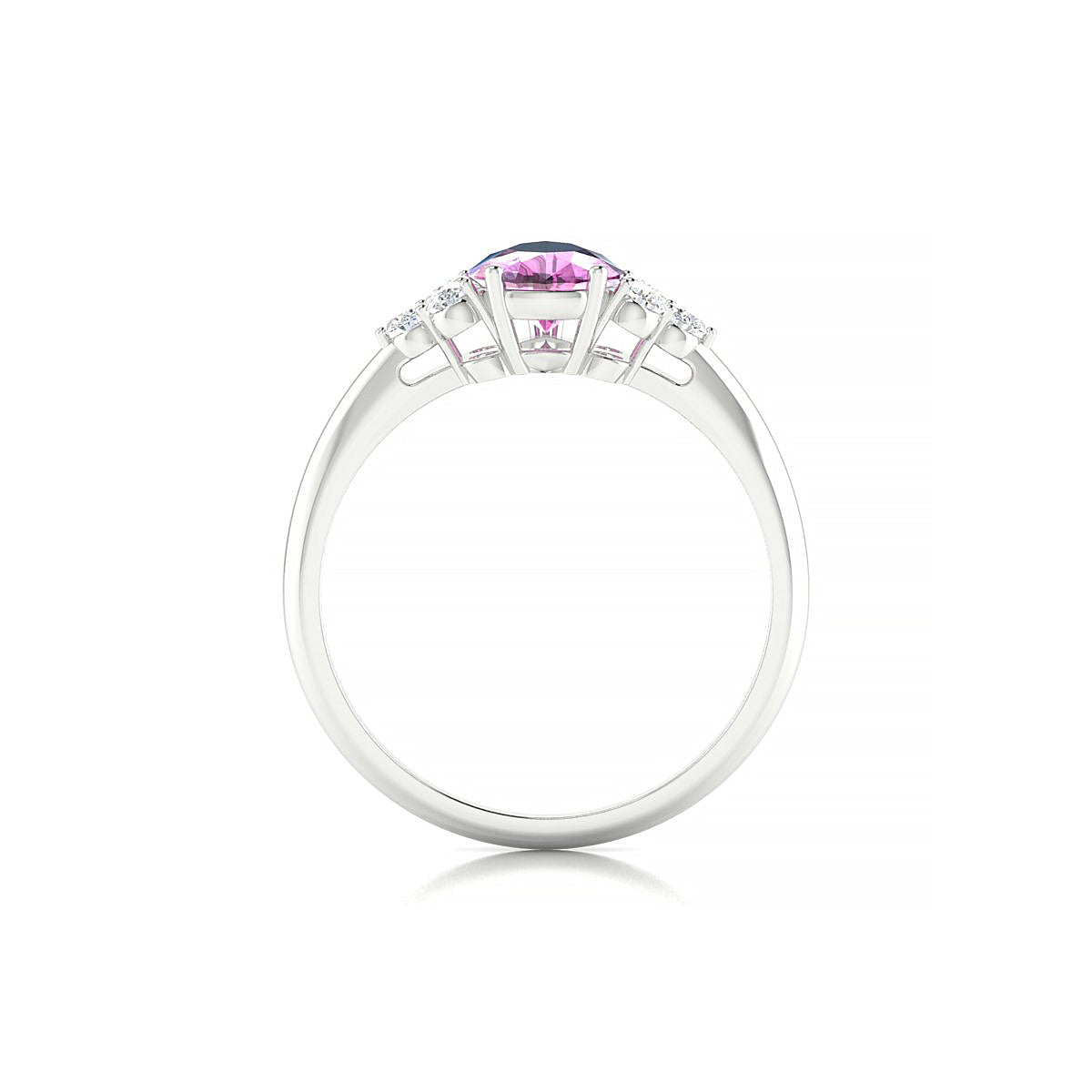 Mirage | 18k White Gold 8 x 6 mm Pear Pink Sapphire Ring
