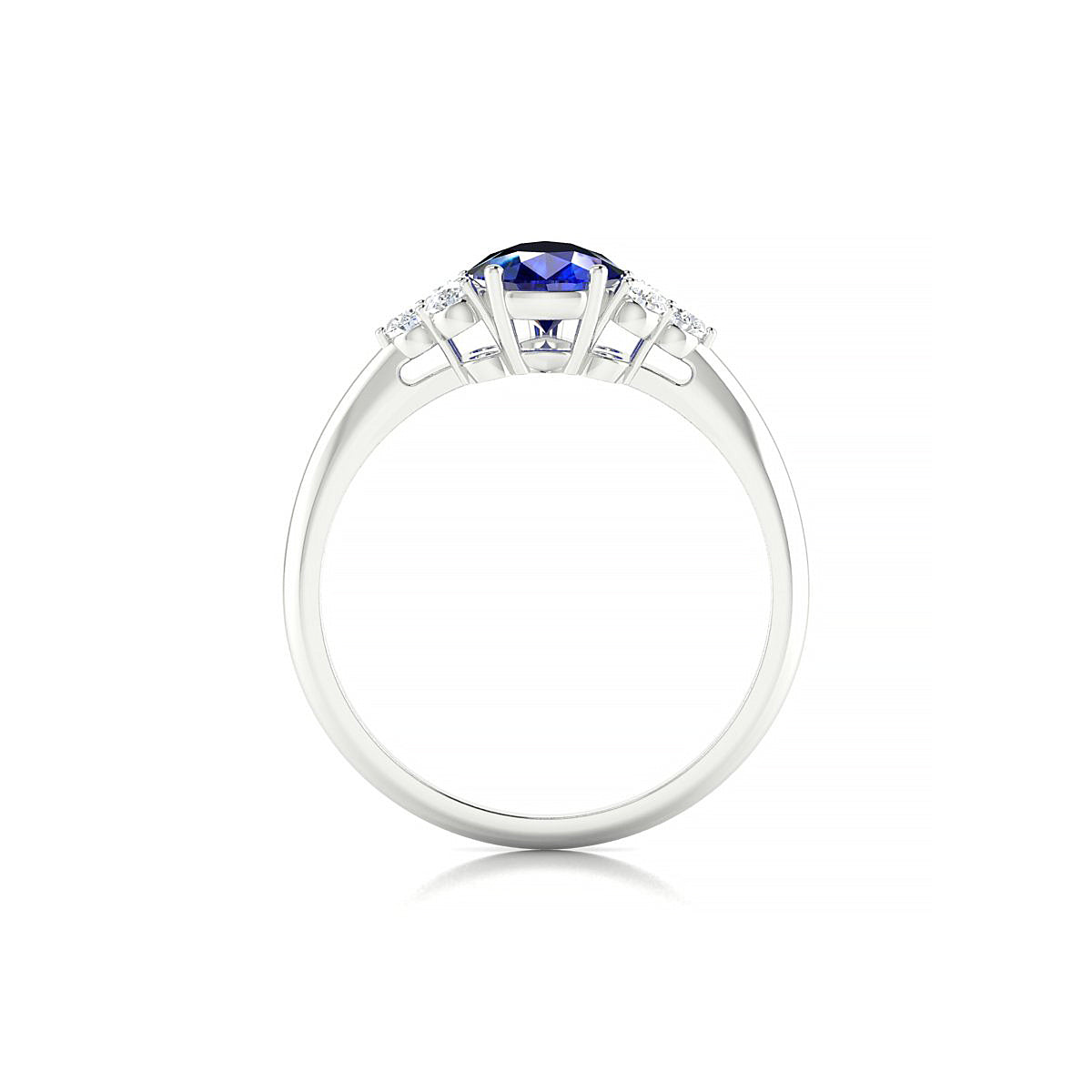 Mirage | 18k White Gold 8 x 6 mm Pear Sapphire Ring