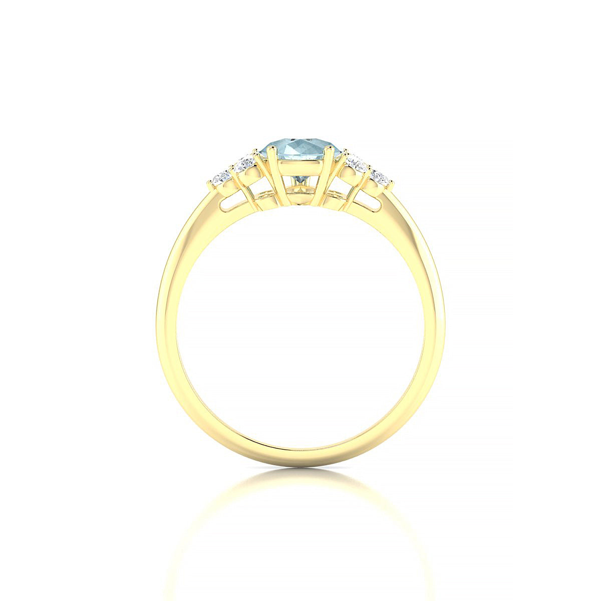 Mirage | 18k Yellow Gold 8 x 6 mm Pear Aquamarine Ring