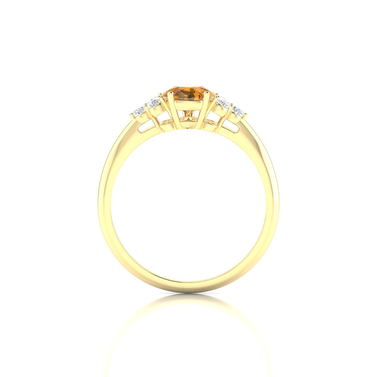 Mirage | 18k Yellow Gold 8 x 6 mm Pear Citrine Ring
