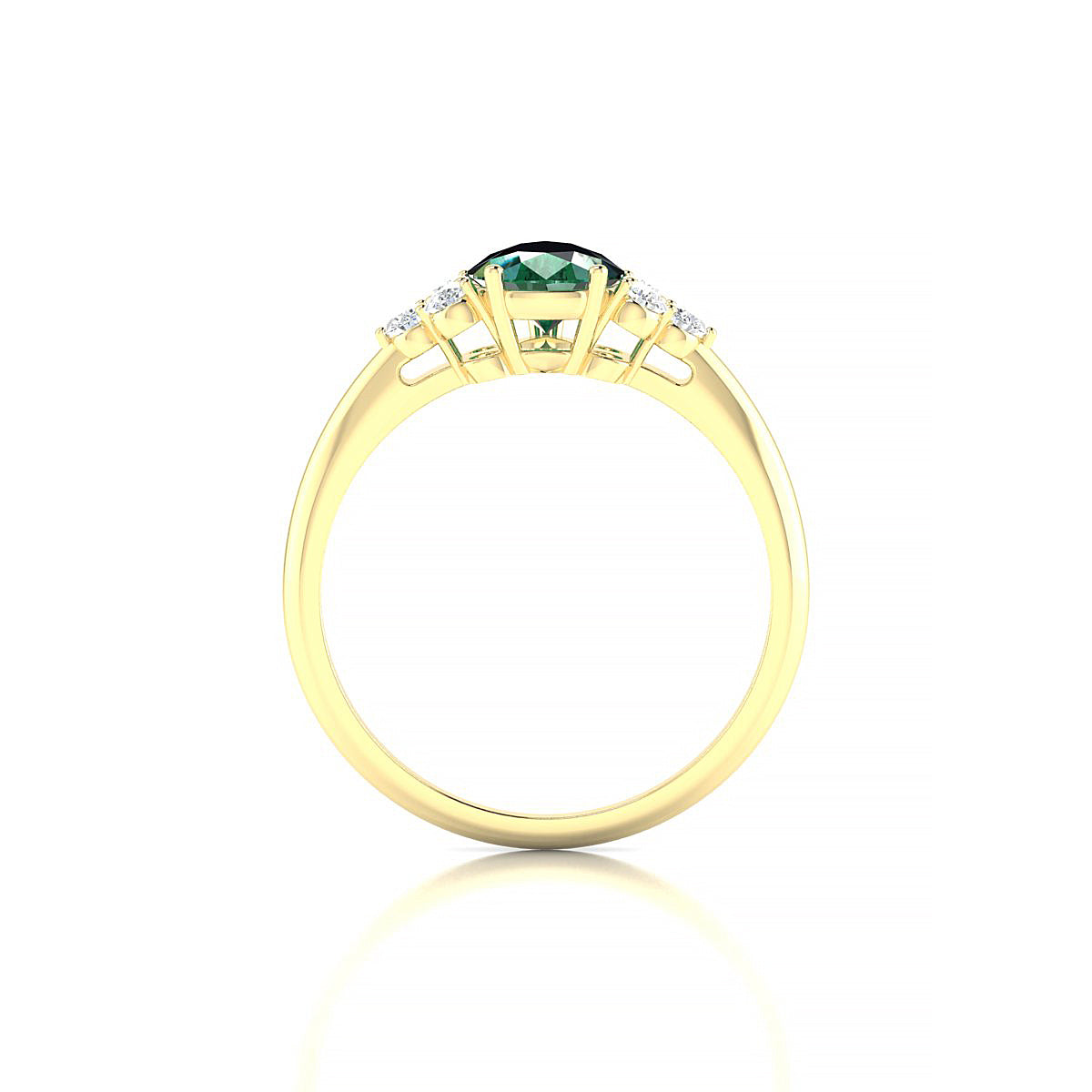 Mirage | 18k Yellow Gold 8 x 6 mm Pear Emerald Ring
