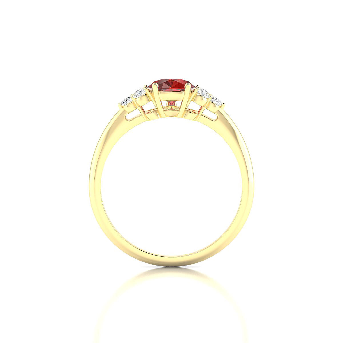 Mirage | 18k Yellow Gold 8 x 6 mm Pear Garnet Ring