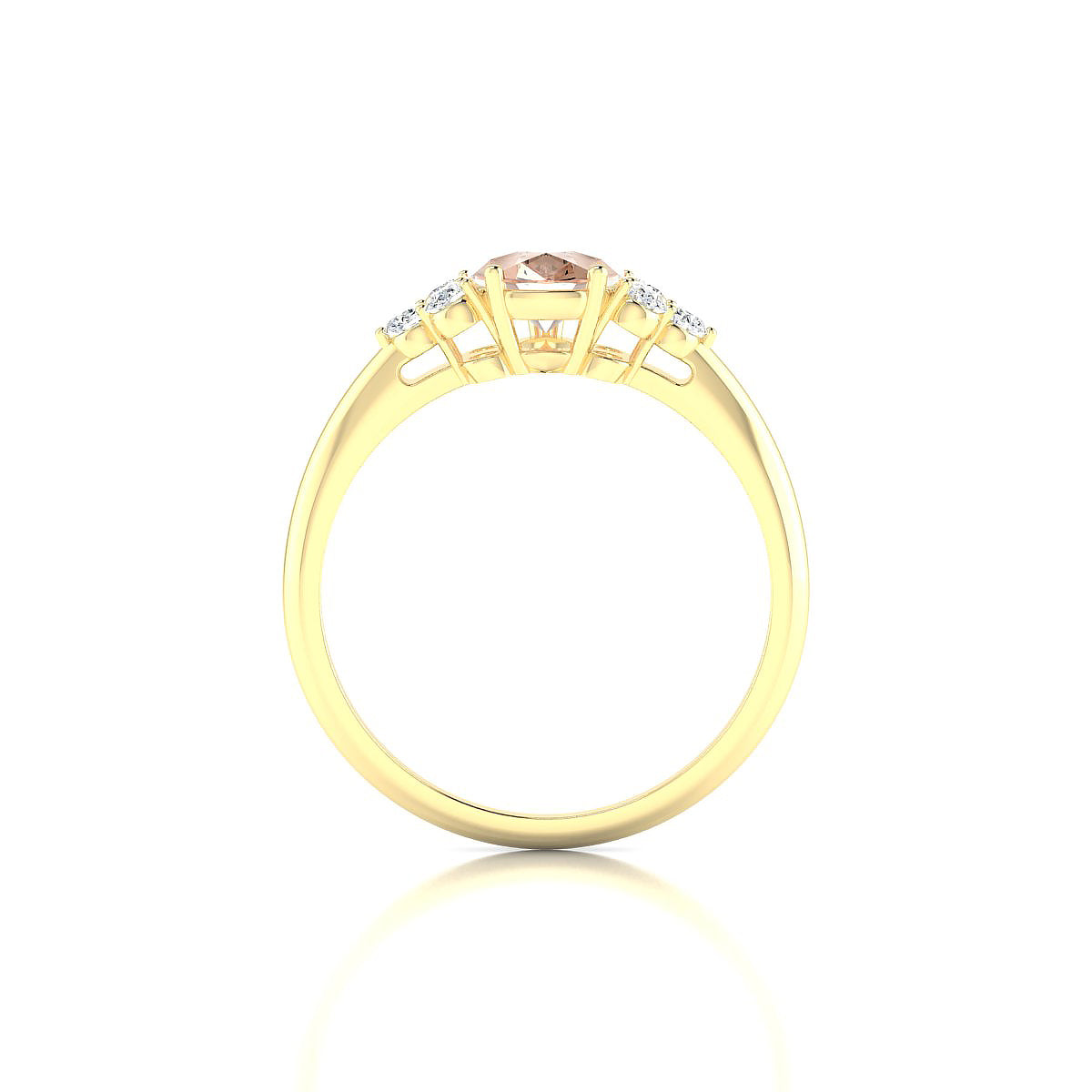 Mirage | 18k Yellow Gold 8 x 6 mm Pear Morganite Ring