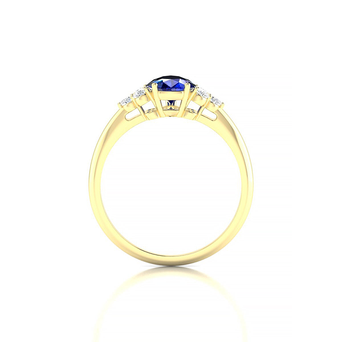 Mirage | 18k Yellow Gold 8 x 6 mm Pear Sapphire Ring