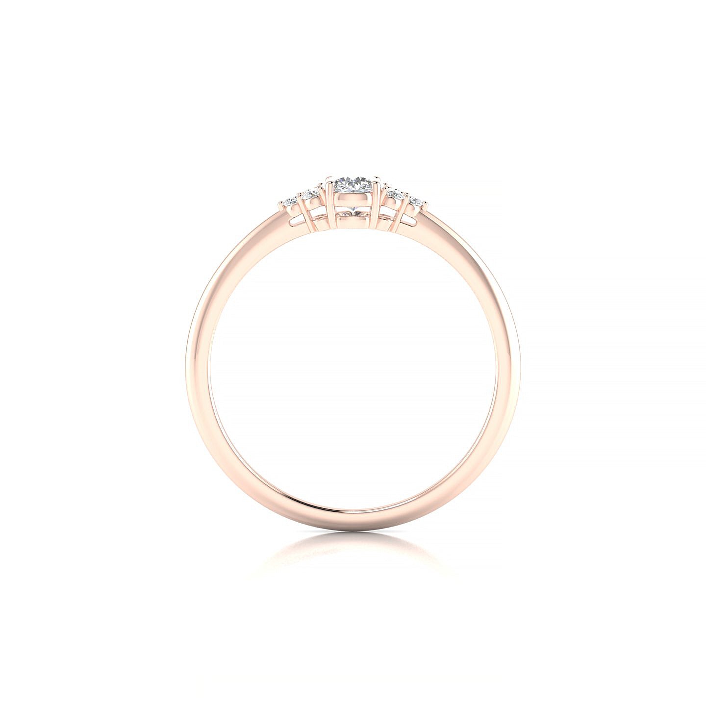 Mirage | 18k Rose Gold 3.7 mm Round Diamond Ring