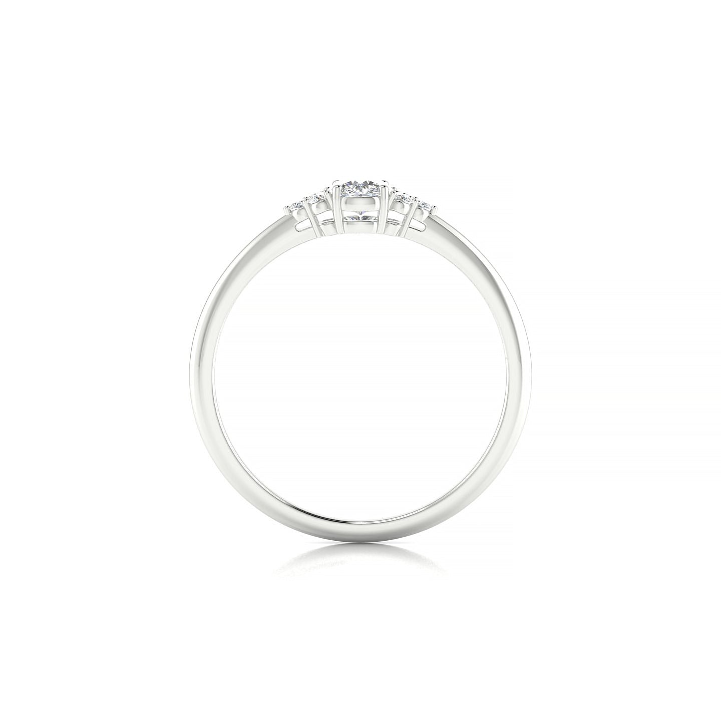 Mirage | 18k White Gold 3.7 mm Round Diamond Ring
