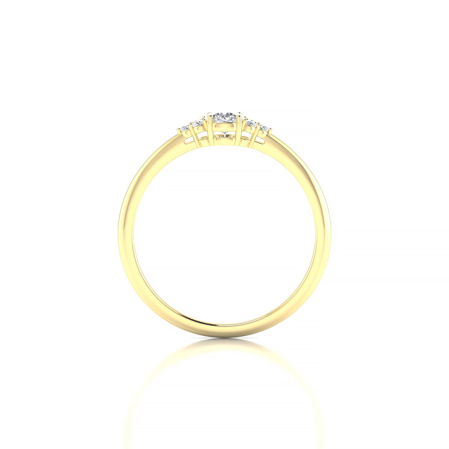 Mirage | 18k Yellow Gold 3.7 mm Round Diamond Ring