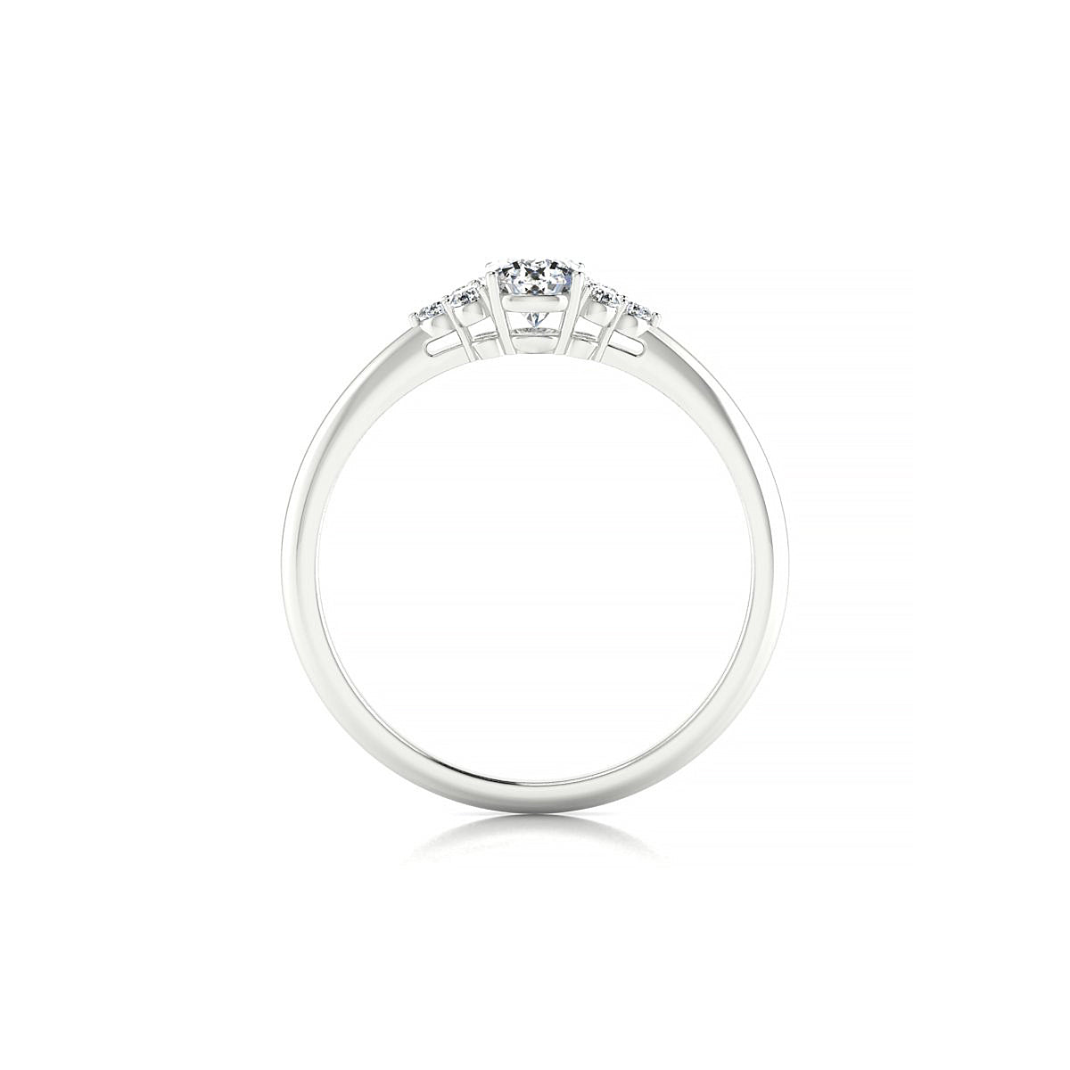 Mirage | 18k White Gold 4.2 mm Round Diamond Ring