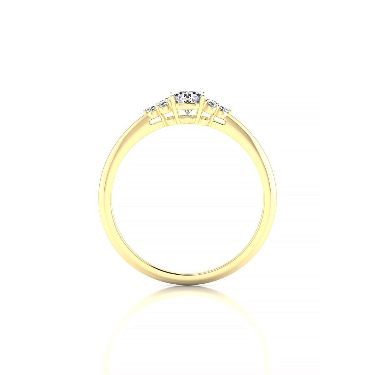 Mirage | 18k Yellow Gold 4.2 mm Round Diamond Ring