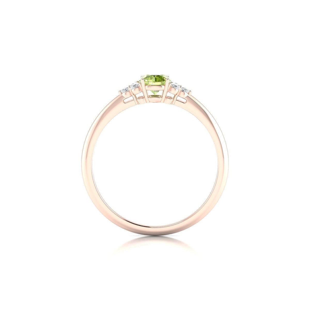Mirage | 18k Rose Gold 4.5 mm Round Peridot Ring