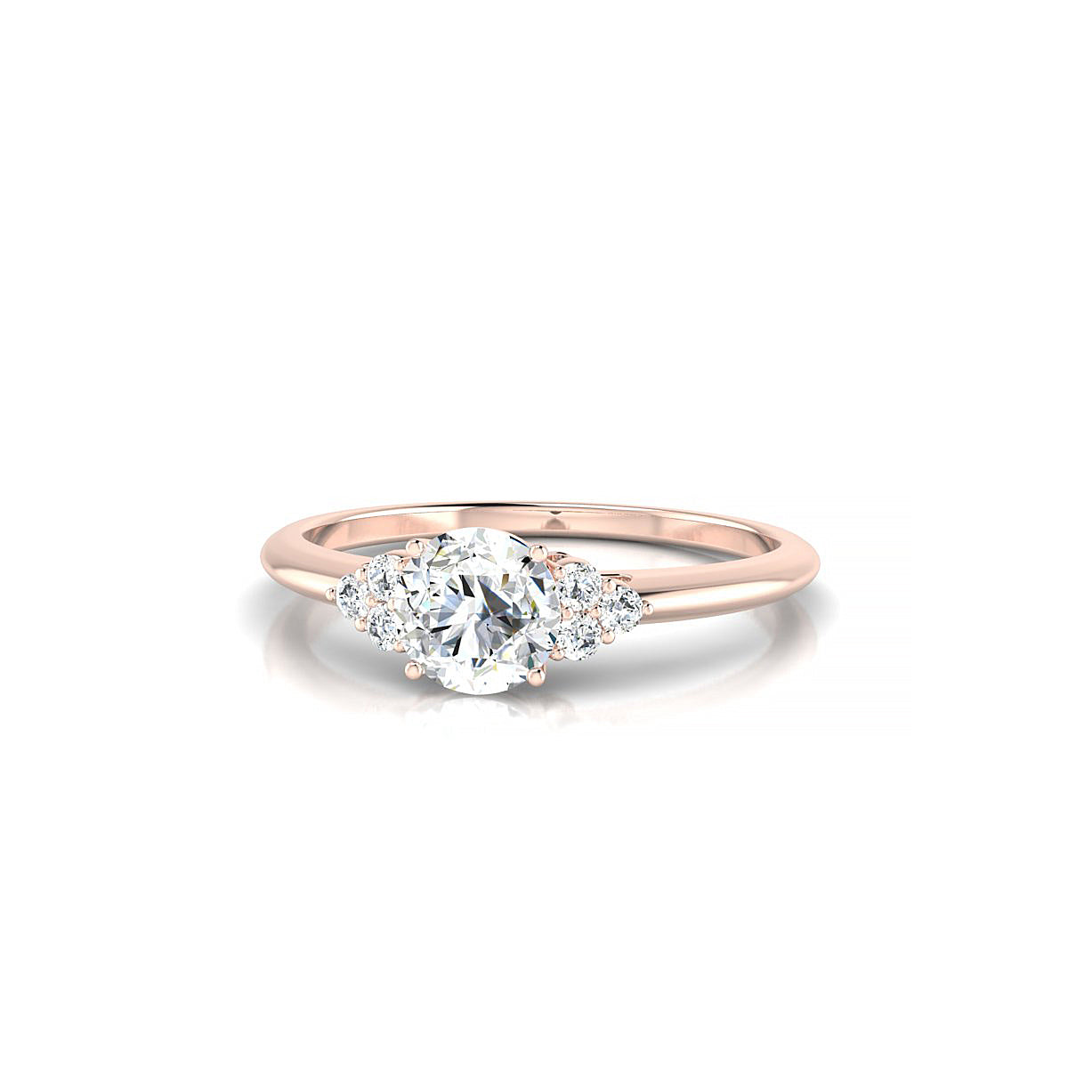 Mirage | 18k Rose Gold 5.2 mm Round Diamond Ring