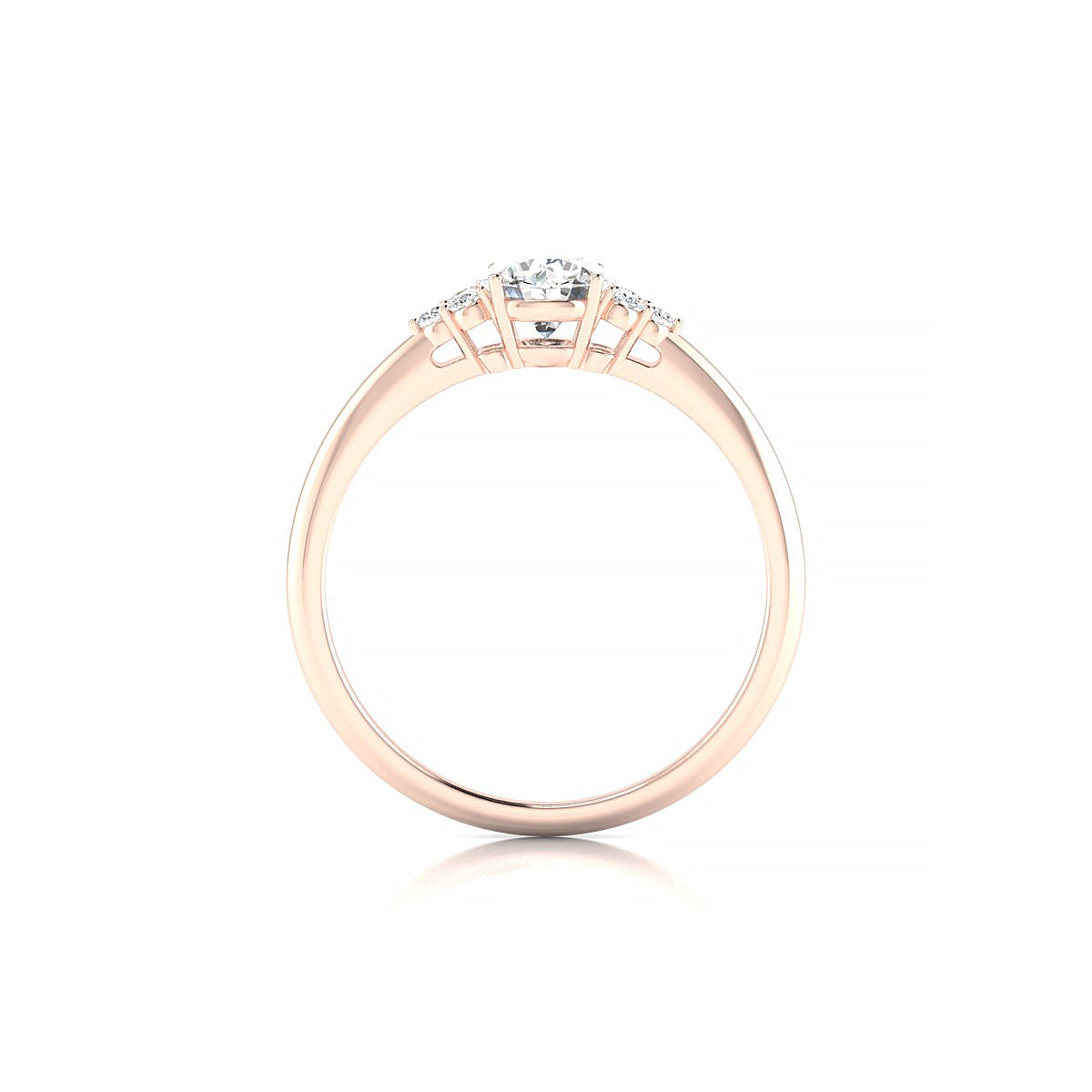 Mirage | 18k Rose Gold 5.2 mm Round Diamond Ring