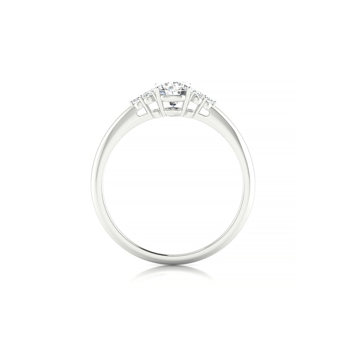 Mirage | 18k White Gold 5.2 mm Round Diamond Ring
