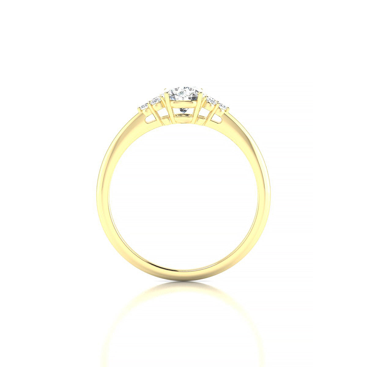 Mirage | 18k Yellow Gold 5.2 mm Round Diamond Ring