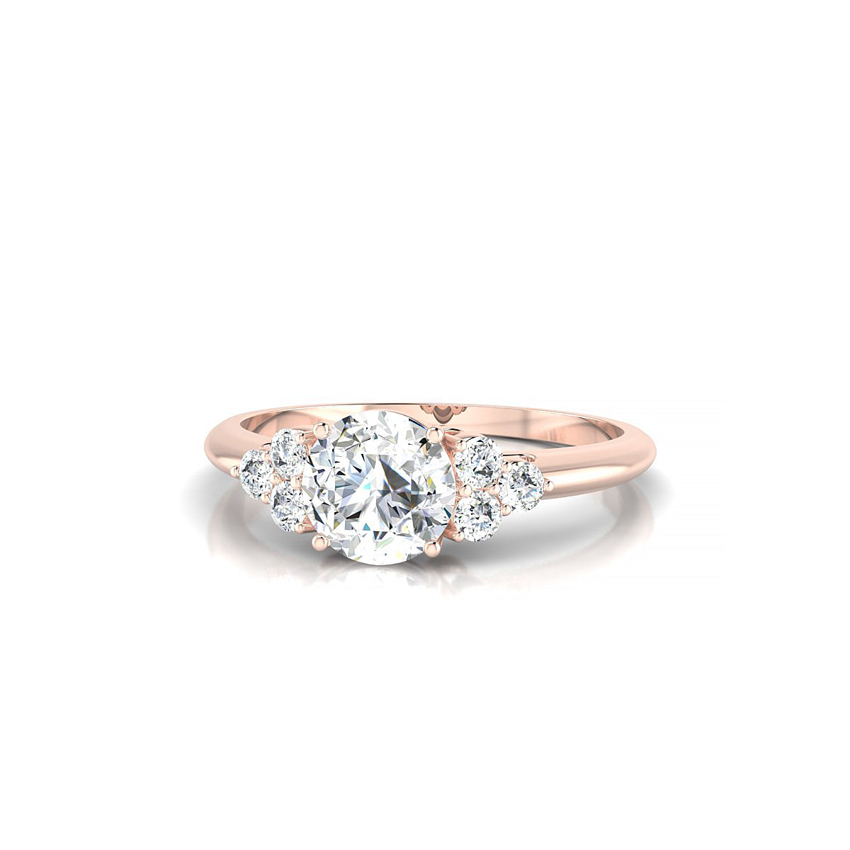 Mirage | 18k Rose Gold 5.7 mm Round Diamond Ring