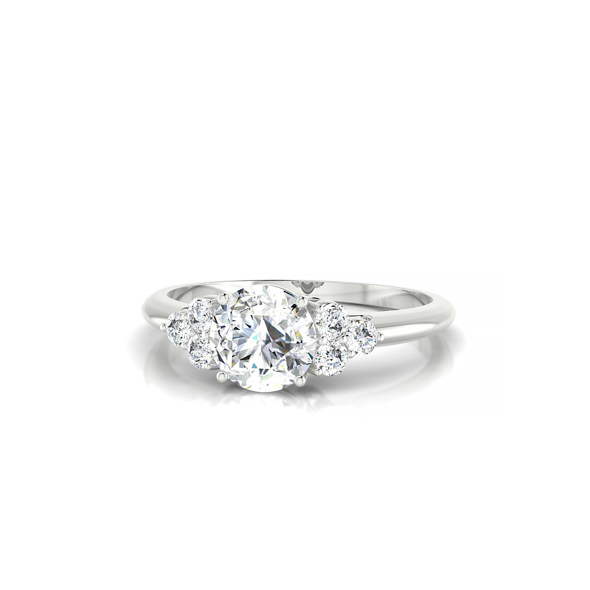 Mirage | 18k White Gold 5.7 mm Round Diamond Ring