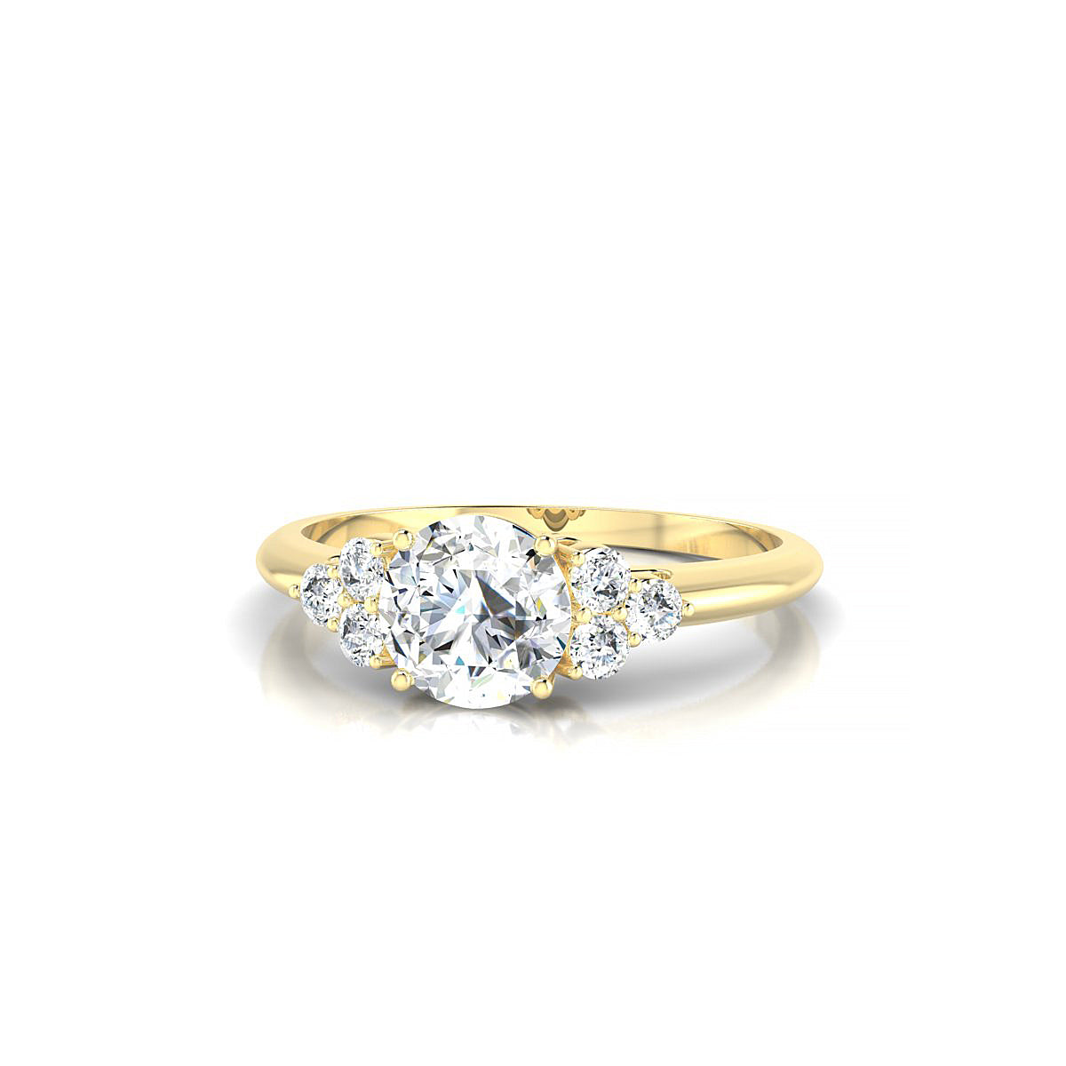 Mirage | 18k Yellow Gold 5.7 mm Round Diamond Ring