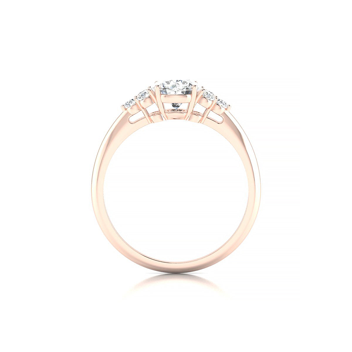 Mirage | 18k Rose Gold 5.7 mm Round Diamond Ring
