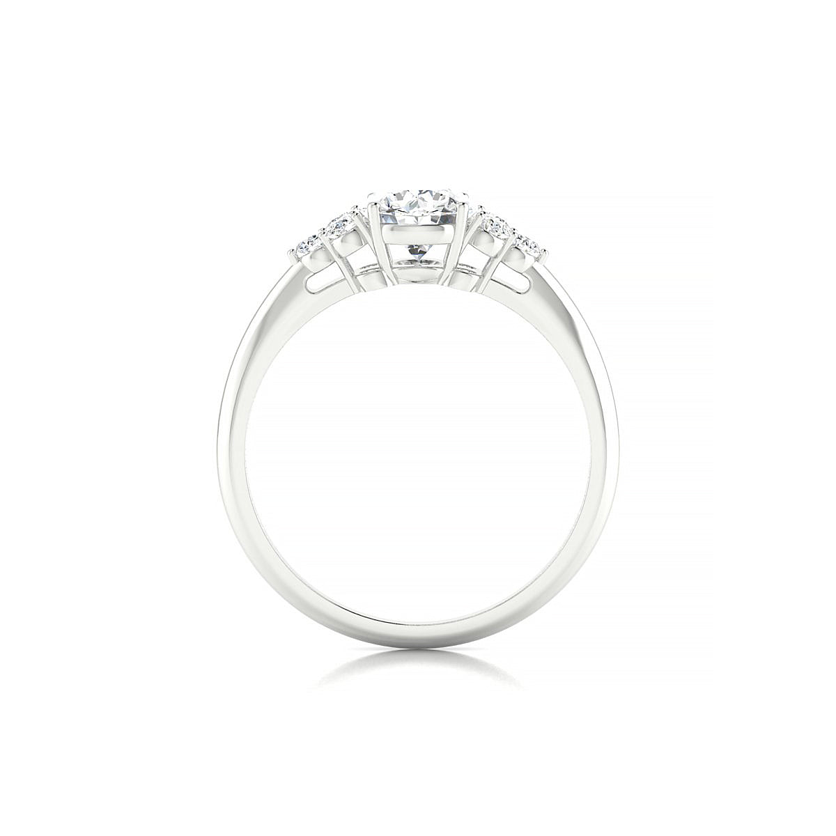 Mirage | 18k White Gold 5.7 mm Round Diamond Ring