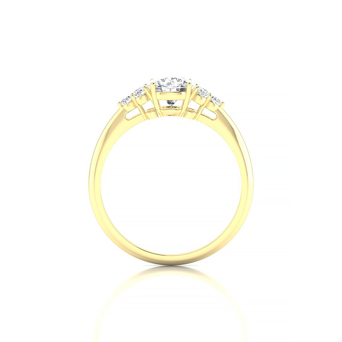 Mirage | 18k Yellow Gold 5.7 mm Round Diamond Ring