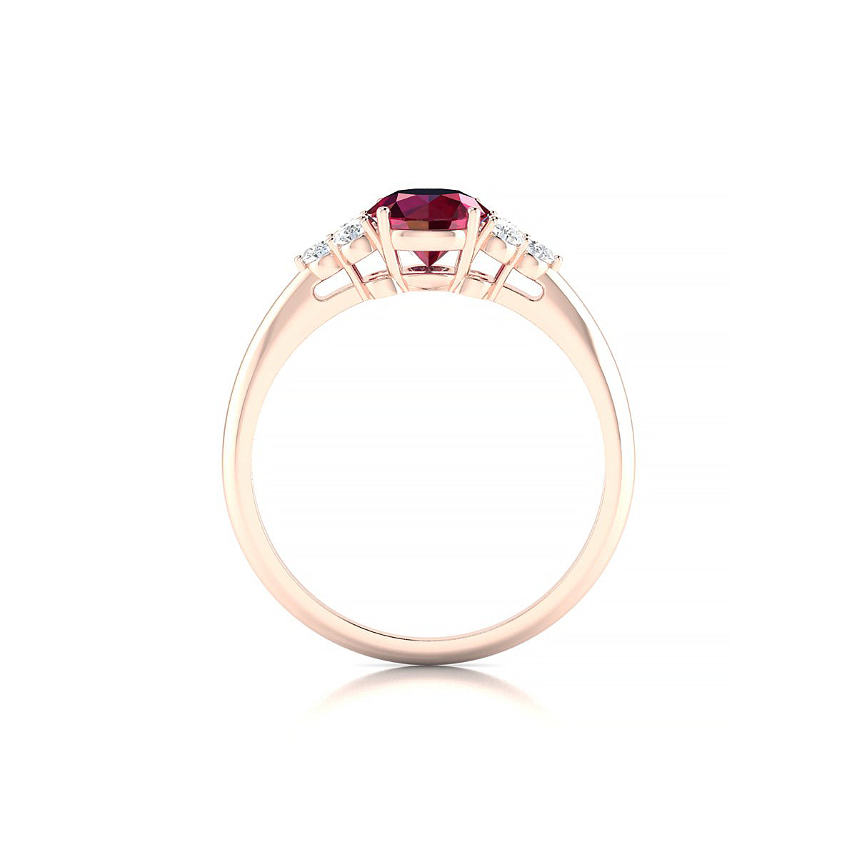 Mirage | 18k Rose Gold 6 mm Round Ruby Ring