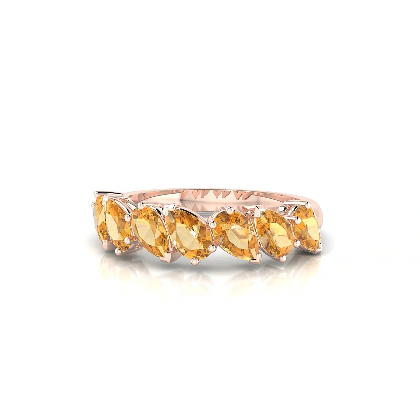 Mist | 18k Rose Gold 5 x 3 mm Pear Citrine Ring