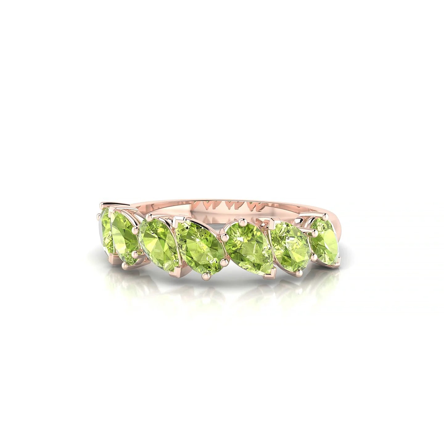 Mist | 18k Rose Gold 5 x 3 mm Pear Peridot Ring