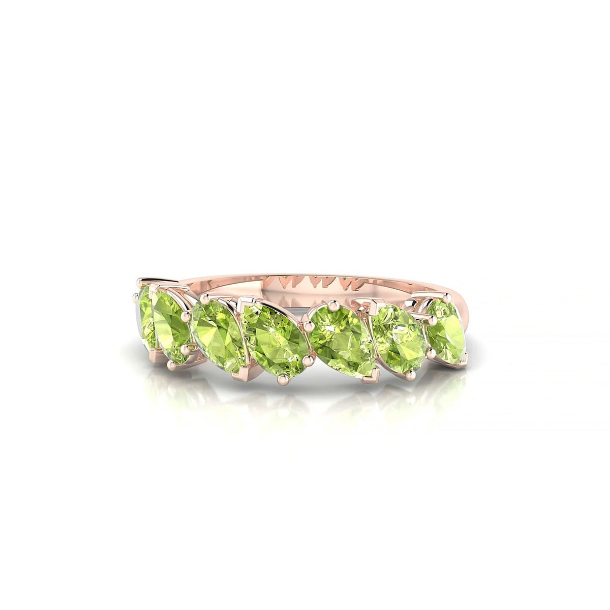 Mist | 18k Rose Gold 5 x 3 mm Pear Peridot Ring