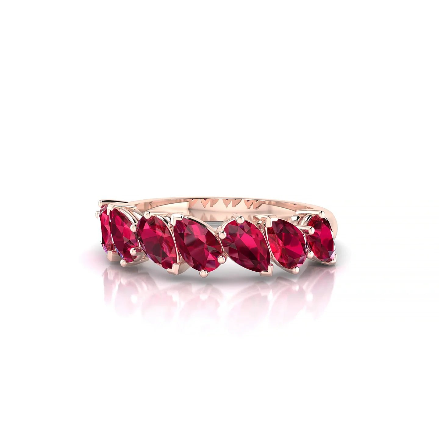 Mist | 18k Rose Gold 5 x 3 mm Pear Ruby Ring