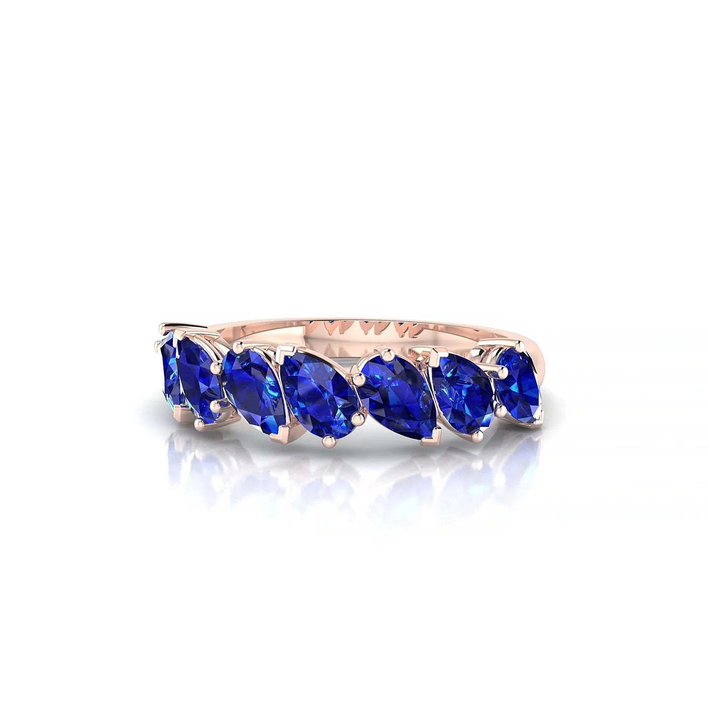 Mist | 18k Rose Gold 5 x 3 mm Pear Sapphire Ring