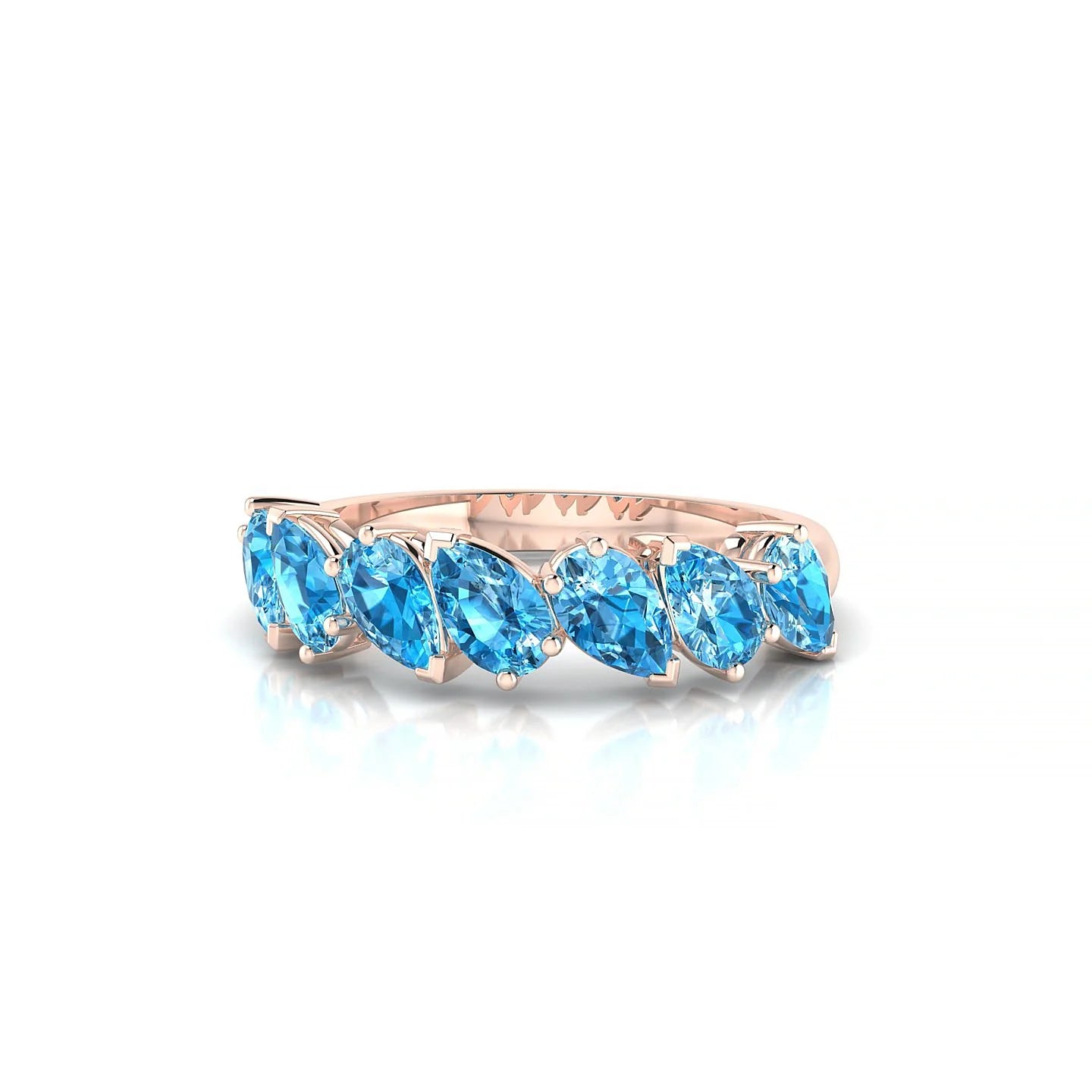 Mist | 18k Rose Gold 5 x 3 mm Pear Topaz Ring
