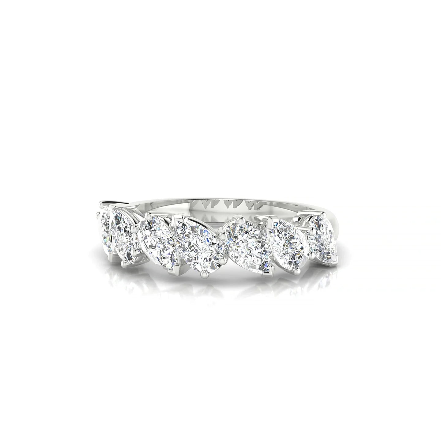 Mist | 18k White Gold 5 x 3 mm Pear Diamond Ring