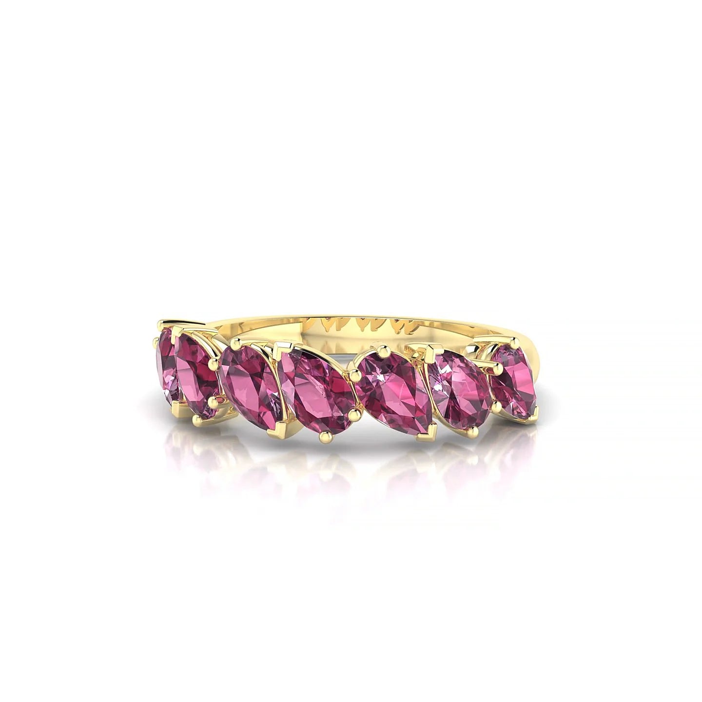 Mist | 18k Yellow Gold 5 x 3 mm Pear Rhodolite Ring
