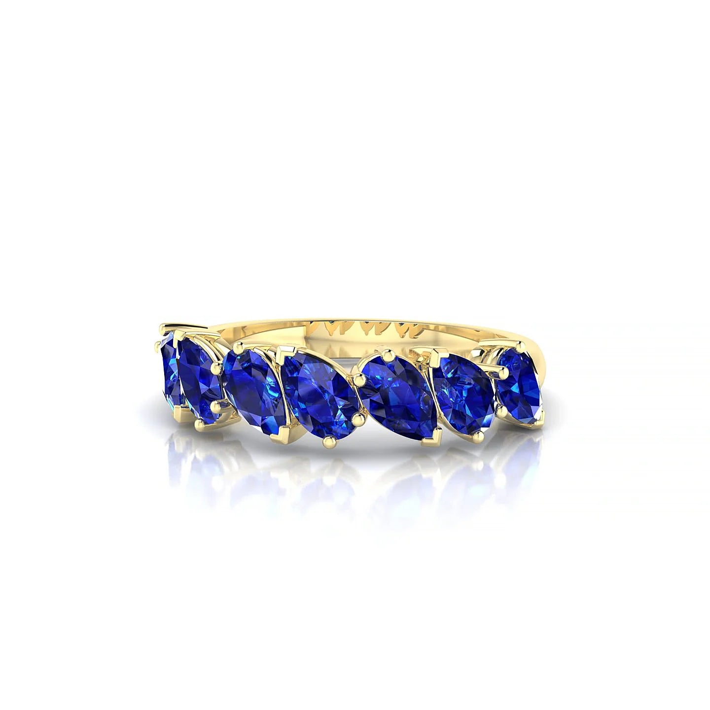 Mist | 18k Yellow Gold 5 x 3 mm Pear Sapphire Ring