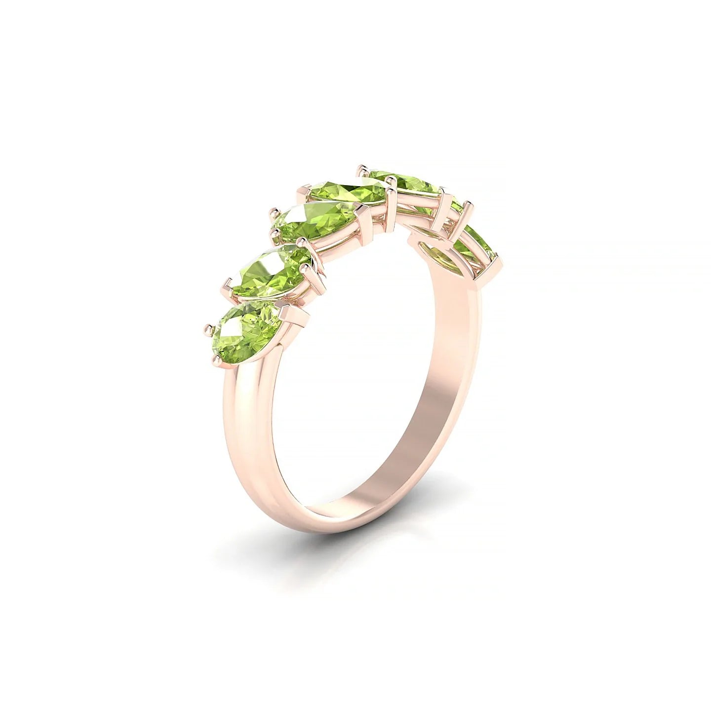 Mist | 18k Rose Gold 5 x 3 mm Pear Peridot Ring