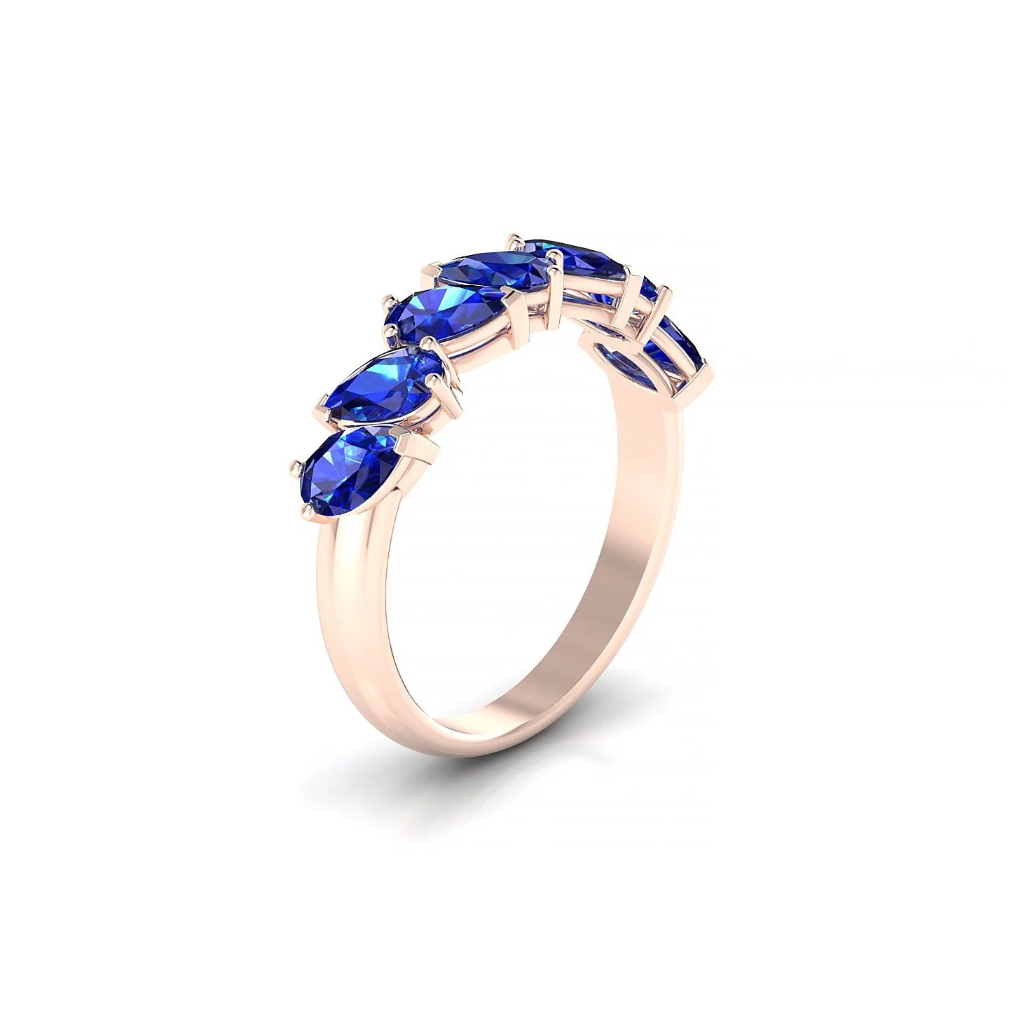 Mist | 18k Rose Gold 5 x 3 mm Pear Sapphire Ring